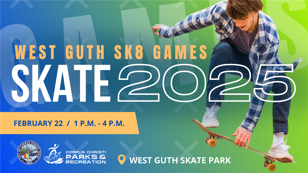 West Guth Sk8 Games Skate 2025. February 22 from 1 p.m. to 4 p.m. 